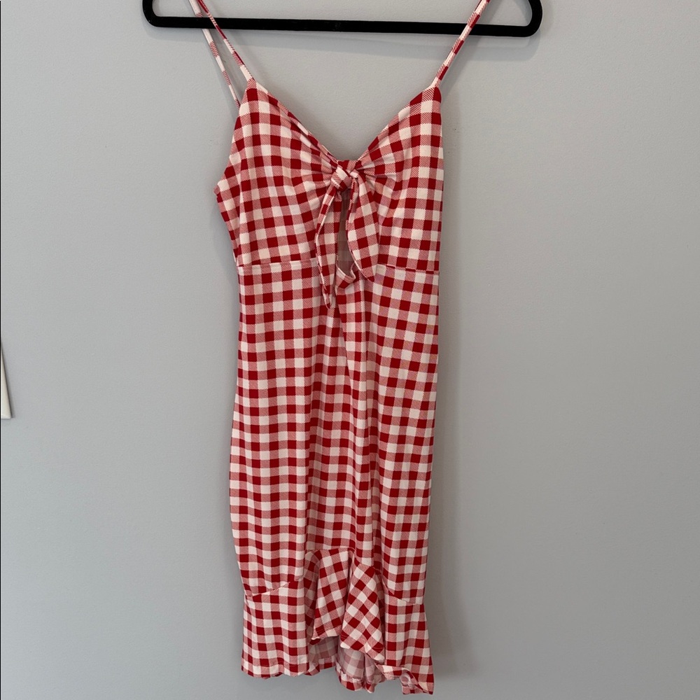 Connie’s Fashion Vault Red and White Gingham Dress by Capella NWOT Size L